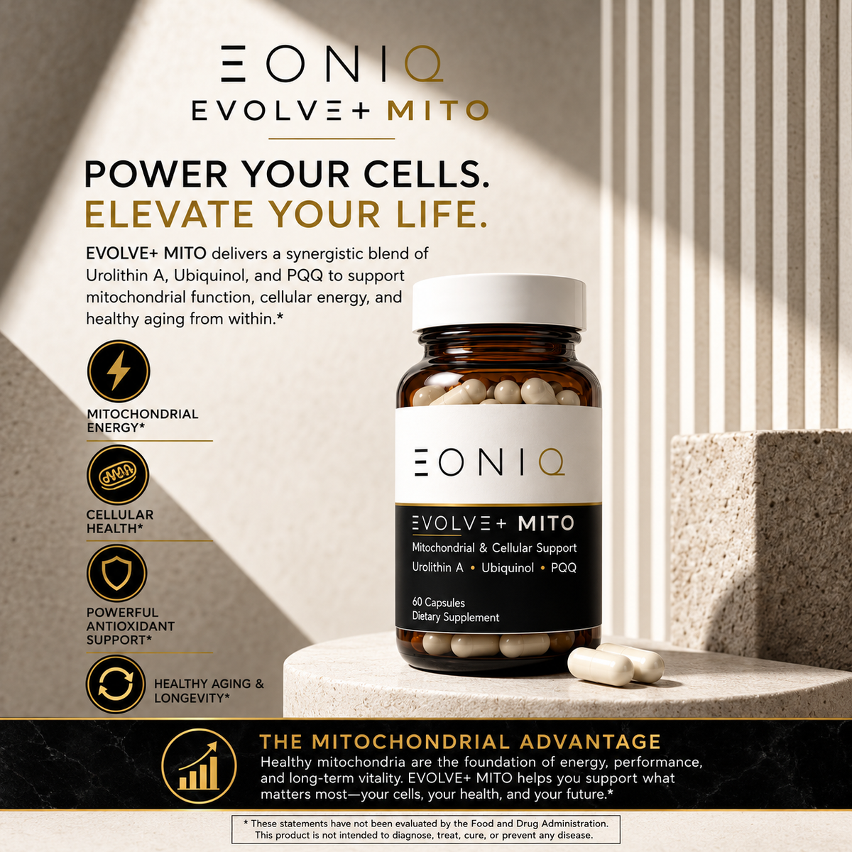 EONIQ EVOLVE+ MITO | Advanced Mitochondrial Energy & Cellular Support