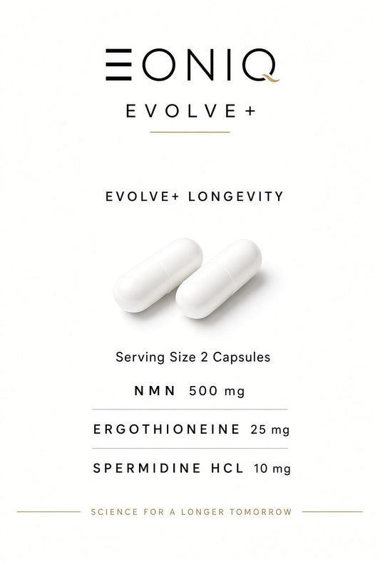 EONIQ EVOLVE+ LONGEVITY | NMN, Ergothioneine & Spermidine | 60 Capsules