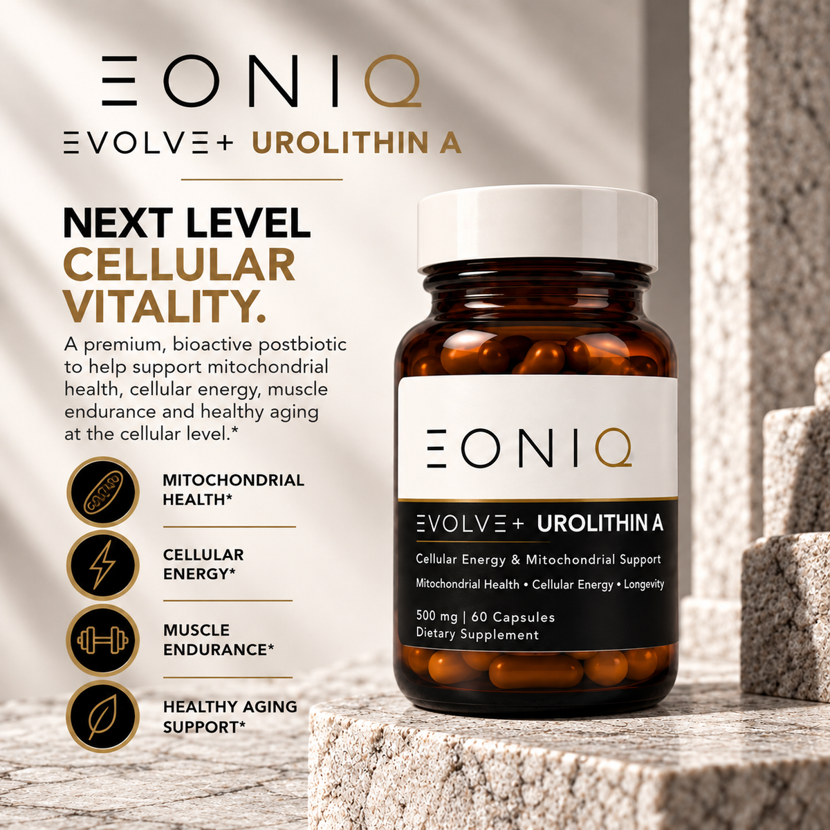 EONIQ EVOLVE+UROLITHIN A | 250 mg • 60 Capsules